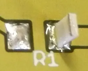 AOI defect example: Tombstone (Placement, Orientation & Polarity)